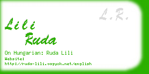 lili ruda business card